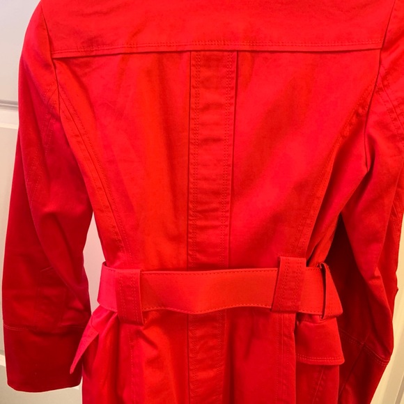 Zara Basic cerise red military style spring jacket - Picture 4 of 4